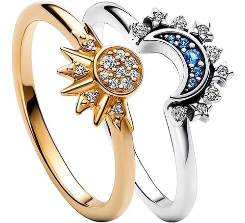 Miniatura 4 de Anillo Duo Sol y Luna +CAJAREG